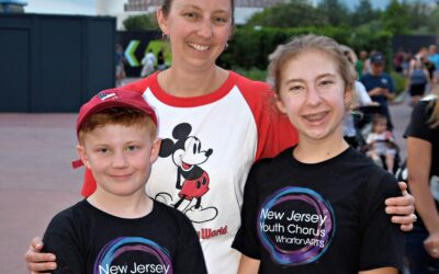 Benjamin, Amanda, and Norah Hughes on their NJYC trip to Disney World.